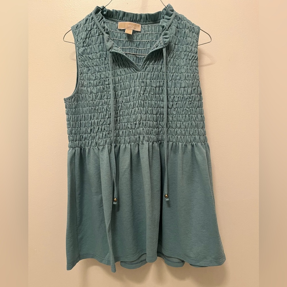 Dusty blue sleeveless top